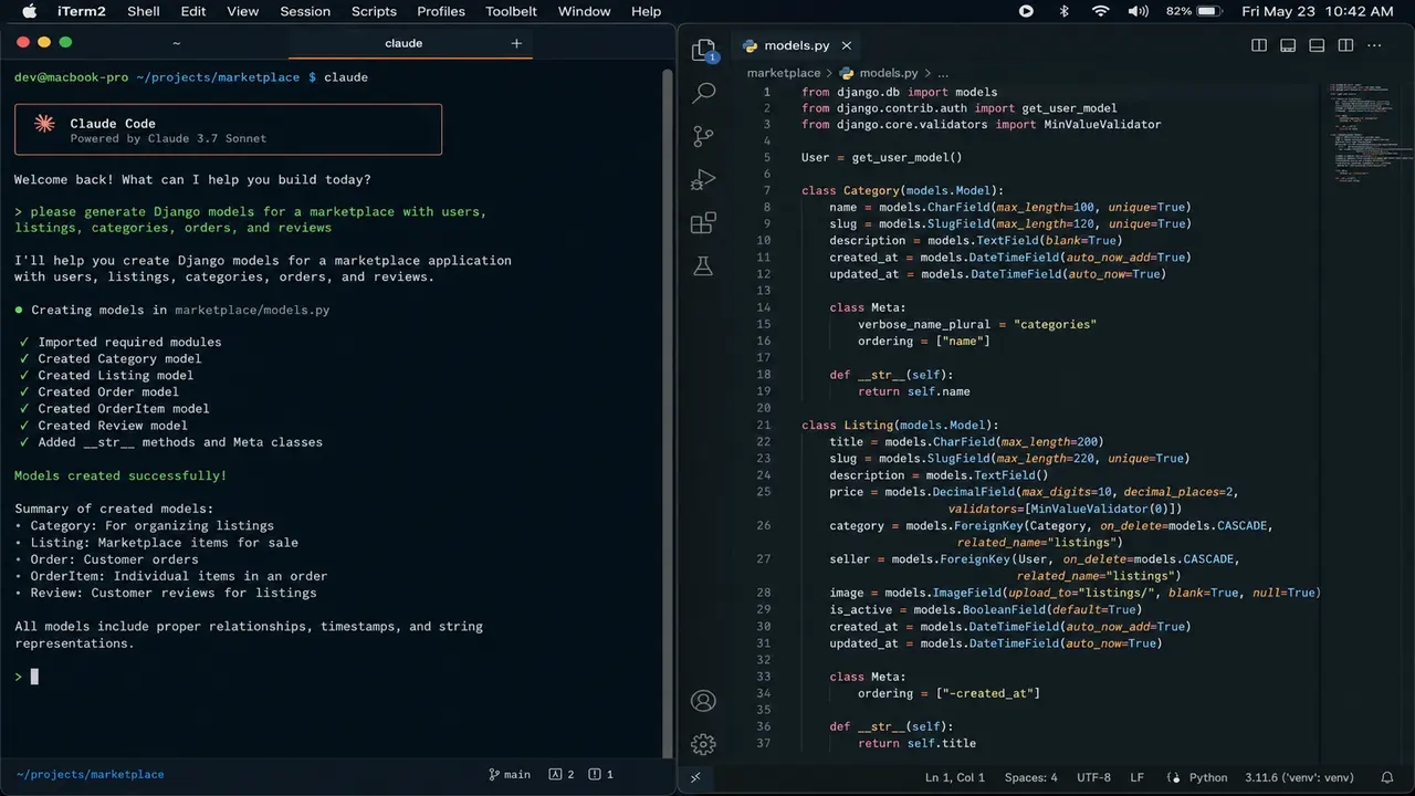 IA CLI gerando código ao vivo